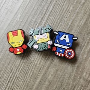 Bundle of 3 Marvel Avengers Croc Charms Jibbitz